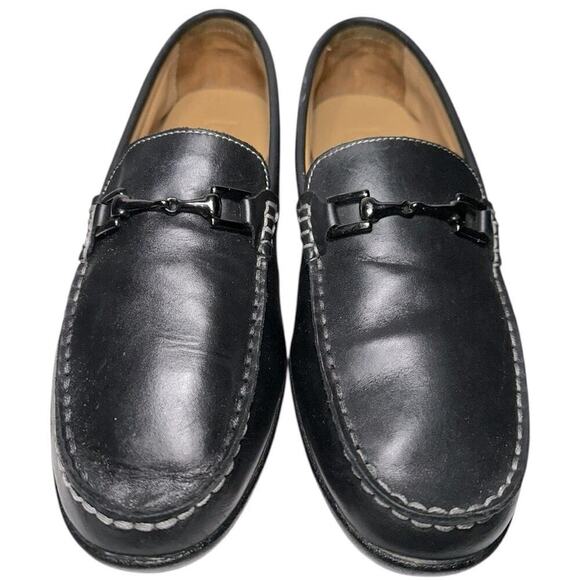 FootJoy FJ Men’s Size 9.5 Waxy Black Leather Club Casuals Loafers Golf Shoes main image 8